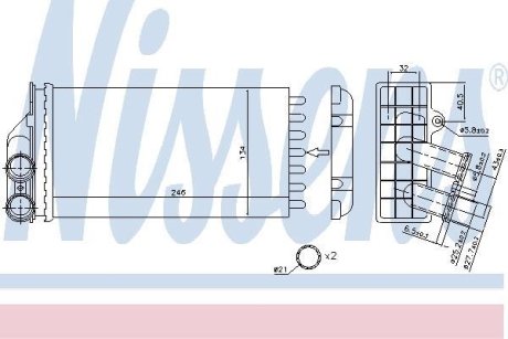 Радиатор нагревателя NISSENS 71157