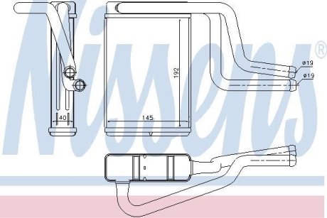 Радиатор нагревателя NISSENS 71744