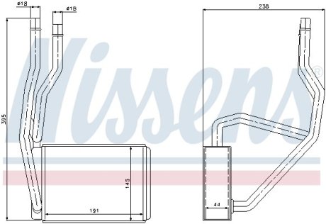 Радиатор нагревателя NISSENS 71765