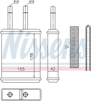 Радиатор отопителя салона NISSENS 71957