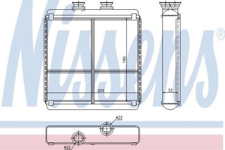 Радиатор салона NISSENS 72042