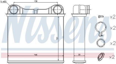 Радиатор печки NISSENS 72049