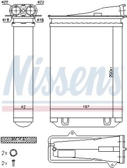 Радиатор печки NISSENS 72954