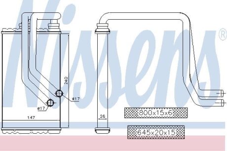 Радіатор пічки NISSENS 72956