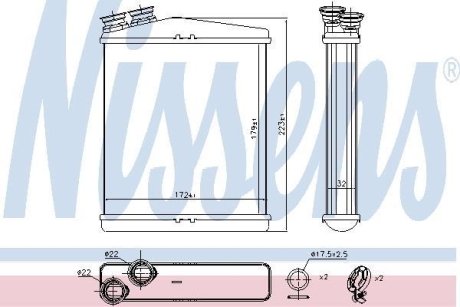 Радиатор отопителя салона First Fit NISSENS 73645