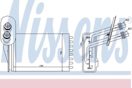 Радиатор отопителя салона NISSENS 73850