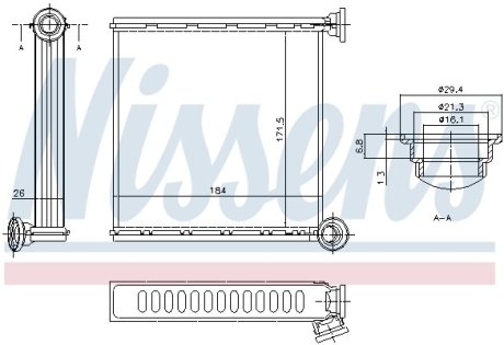 Радиатор печки NISSENS 73980