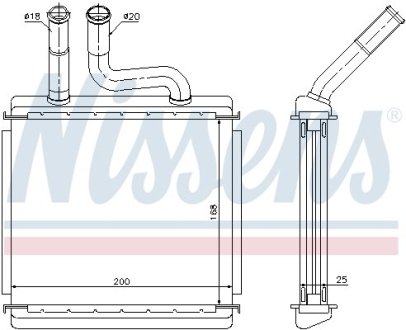 Радиатор нагревателя NISSENS 76507