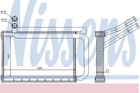 Радіатор пічки NISSENS 77636