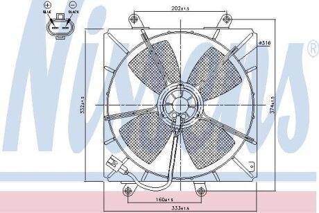 Вентилятор радіатора NISSENS 85000