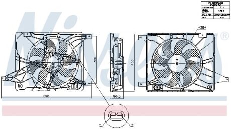 Вентилятор охолодження двигуна NISSENS 850017