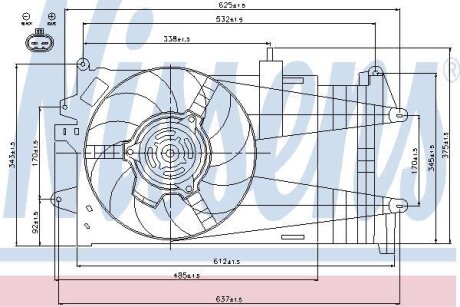 Вентилятор радіатора NISSENS 85052