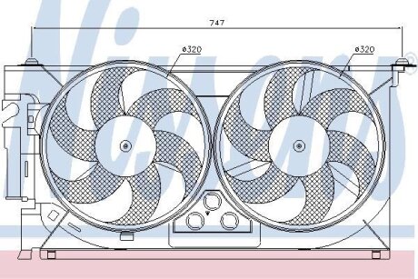 Вентилятор радіатора NISSENS 85083
