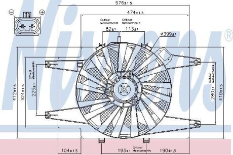 Вентилятор радіатора NISSENS 85103