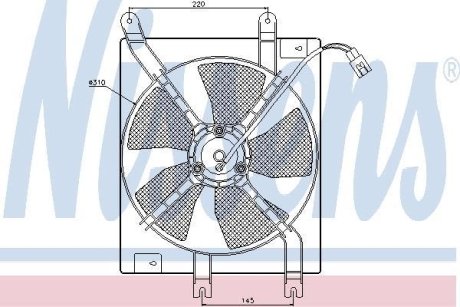 Вентилятор охлаждения двигателя NISSENS 85356