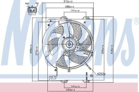 Вентилятор радіатора NISSENS 85444
