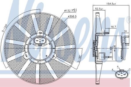 Вентилятор радиатора NISSENS 85720