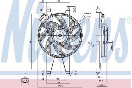 Вентилятор радиатора NISSENS 85767