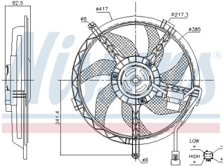Вентилятор радіатора NISSENS 85945