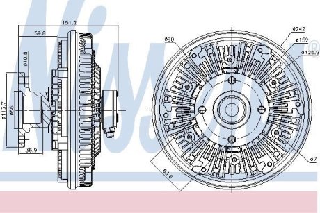 Віскомуфта вентилятора NISSENS 86030