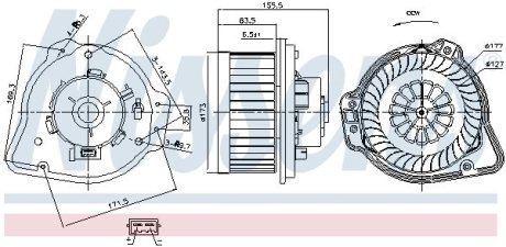 Вентилятор салону NISSENS 87020