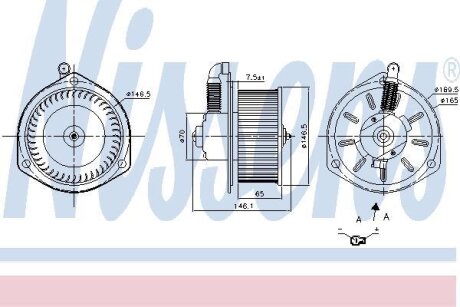 Вентилятор салону NISSENS 87163