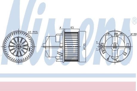 Вентилятор печки салона NISSENS 87223