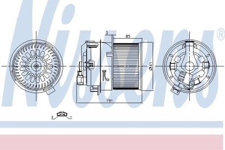 Вентилятор печки салона NISSENS 87258