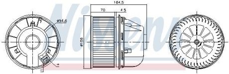 Вентилятор салона NISSENS 87313