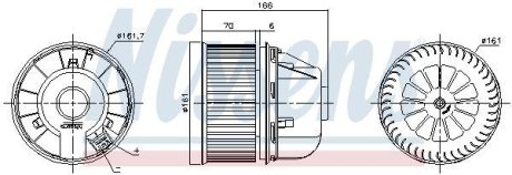 Вентилятор салона NISSENS 87489