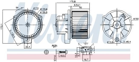 Вентилятор печки салона NISSENS 87709