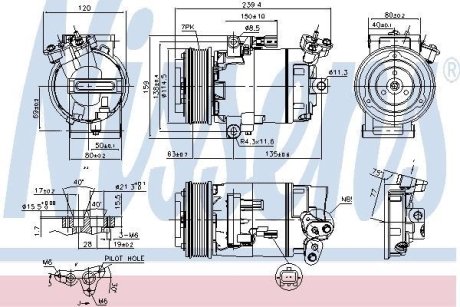 Компрессор кондиционера NISSENS 890015