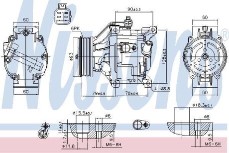 Компресор кондиціонера NISSENS 890036