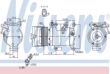 Компрессор кондиционера NISSENS 890045