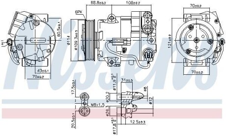 Компрессор кондиционера NISSENS 890058