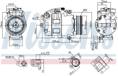Компресор кондиціонера NISSENS 890068