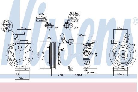 Компресор кондиціонера NISSENS 890176