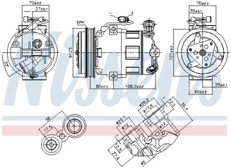 Компрессор кондиционера NISSENS 890185