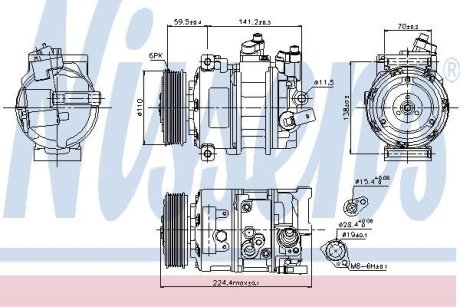 Компрессор кондиционера NISSENS 890337