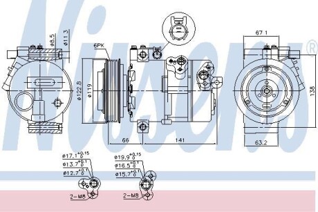 Компрессор кондиционера First Fit NISSENS 890394