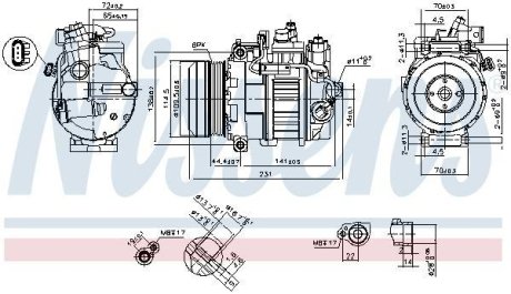 Компрессор кондиционера NISSENS 890552