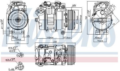 Компрессор кондиционера First Fit NISSENS 890628