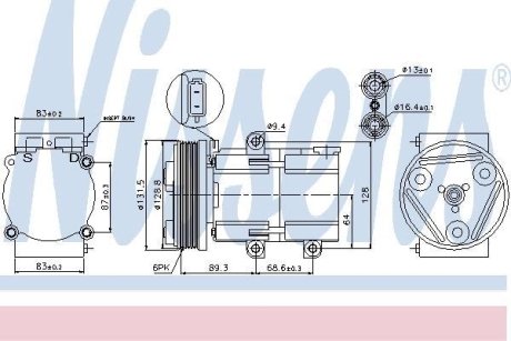 Компрессор кондиционера NISSENS 89068