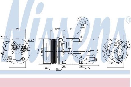 Компрессор кондиционера NISSENS 89069