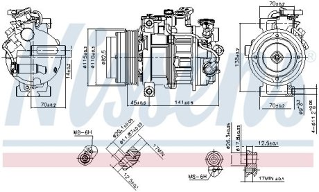 Компрессор кондиционера NISSENS 890717