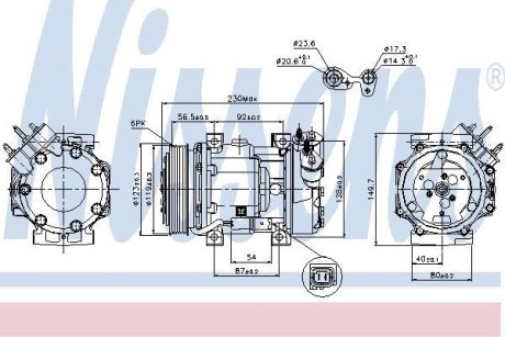 Компрессор кондиционера NISSENS 89076