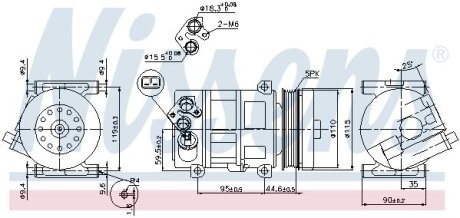 Компрессор кондиционера NISSENS 89202