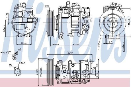 Компрессор кондиционера NISSENS 89209