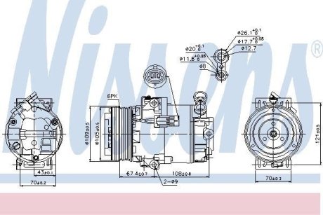 Компрессор кондиционера NISSENS 89222