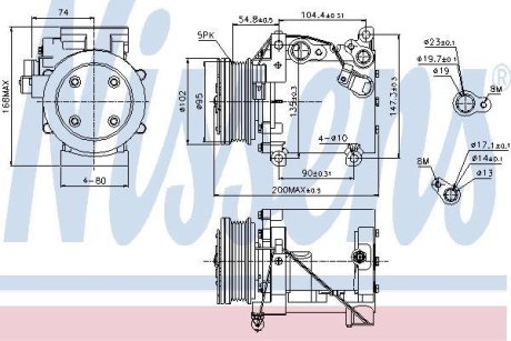 Компрессор кондиционера NISSENS 89227